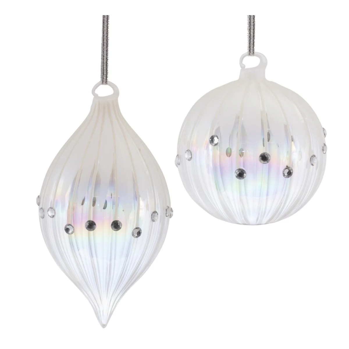 Iridescent Jeweled Glass Ornament