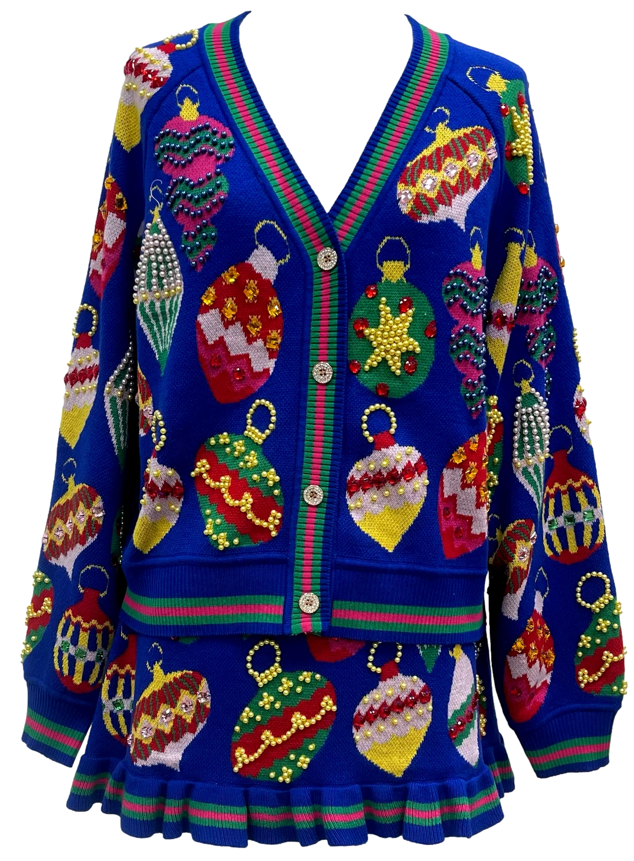 Ivy Multi Jeweled Ornament Button up Cardigan - Image 7
