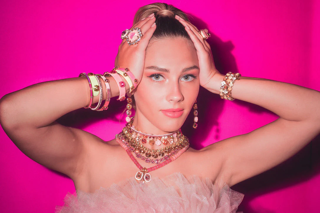 Jadia Necklace in Light Rose Glimmer - Image 2