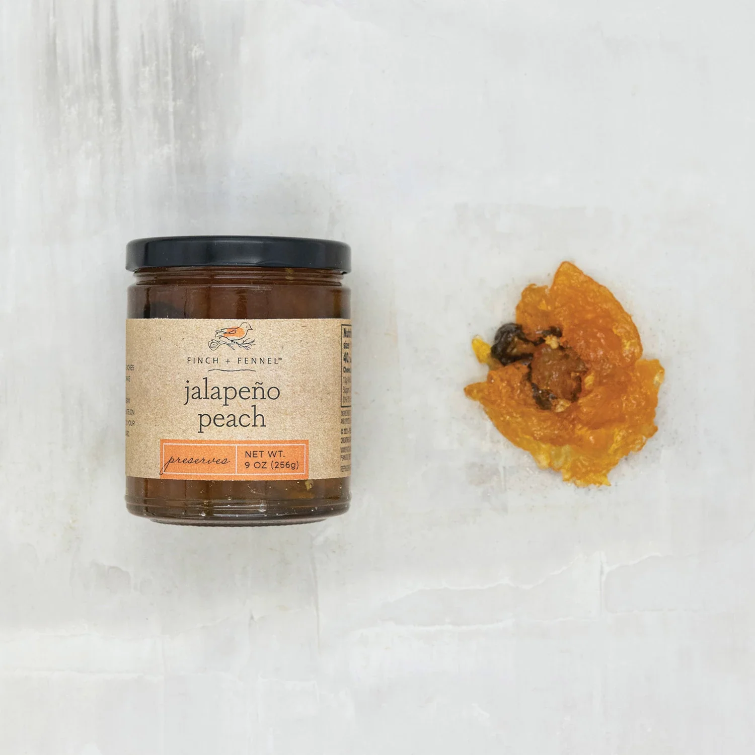 Jalapeno Peach Preserves Jelly Jar - Image 2