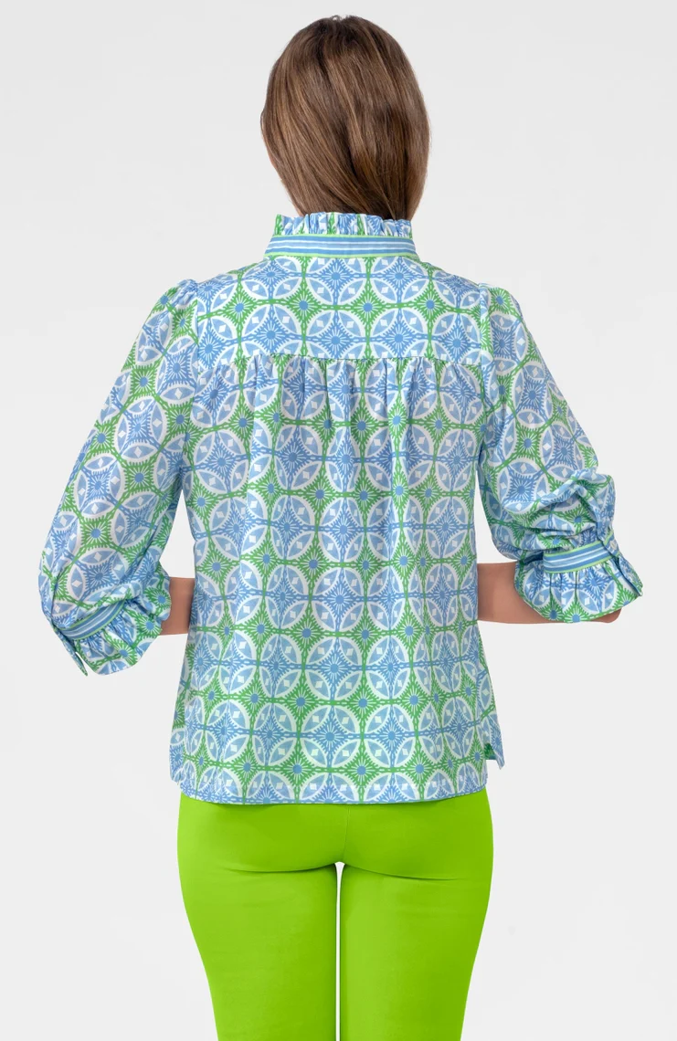 Jane Ruffleneck Tunic Smell the Roses - Image 3