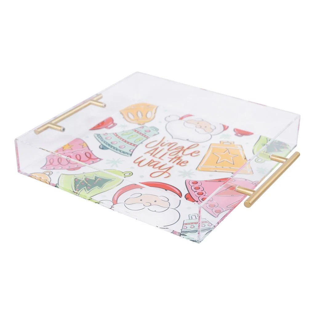 Jingle All the Way Santa Acrylic Tray - Image 2