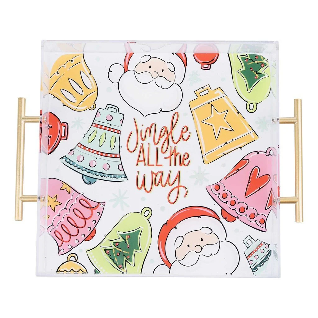 Jingle All the Way Santa Acrylic Tray - Image 4