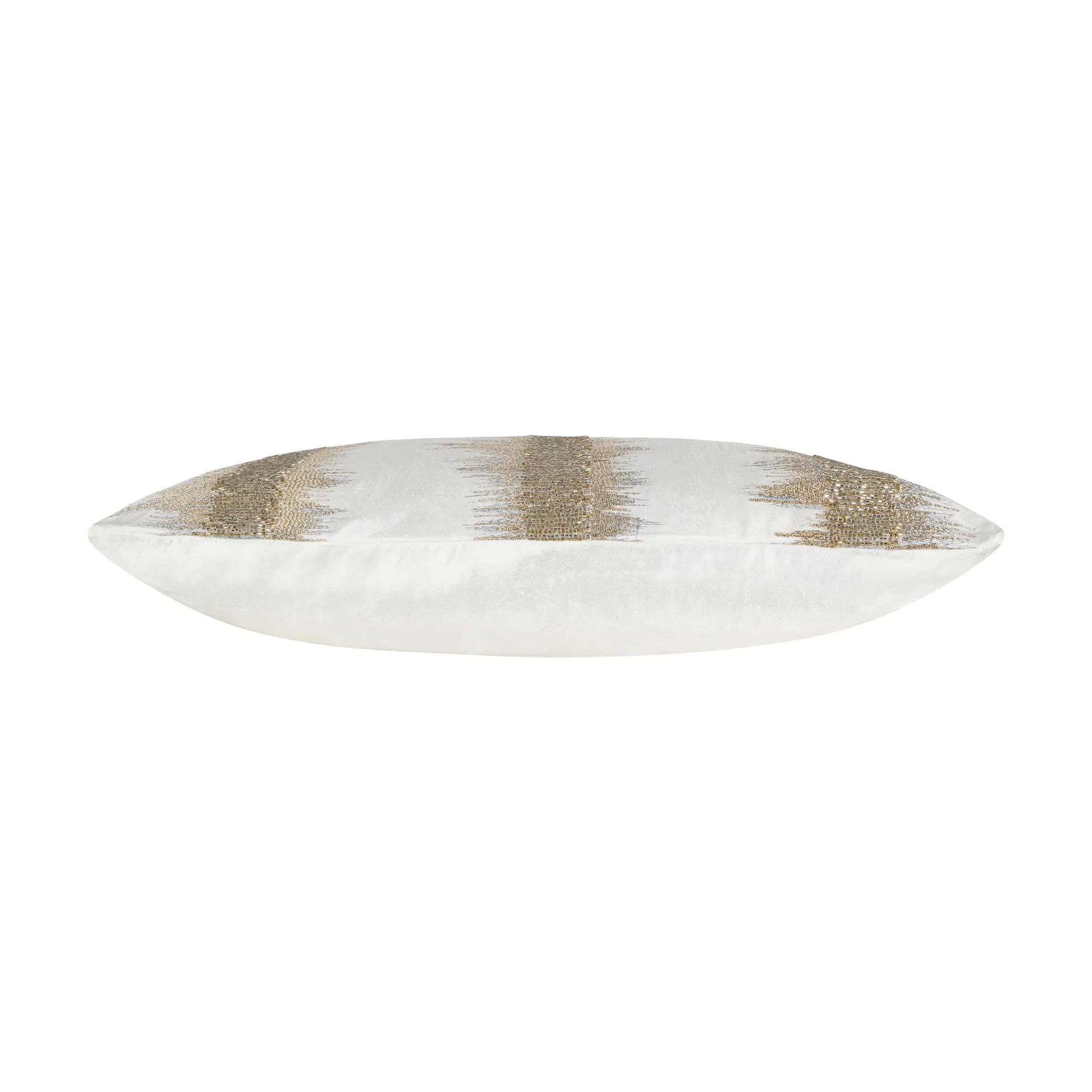 Kas Ivory Gold Stripe Pillow 22x22 - Image 2