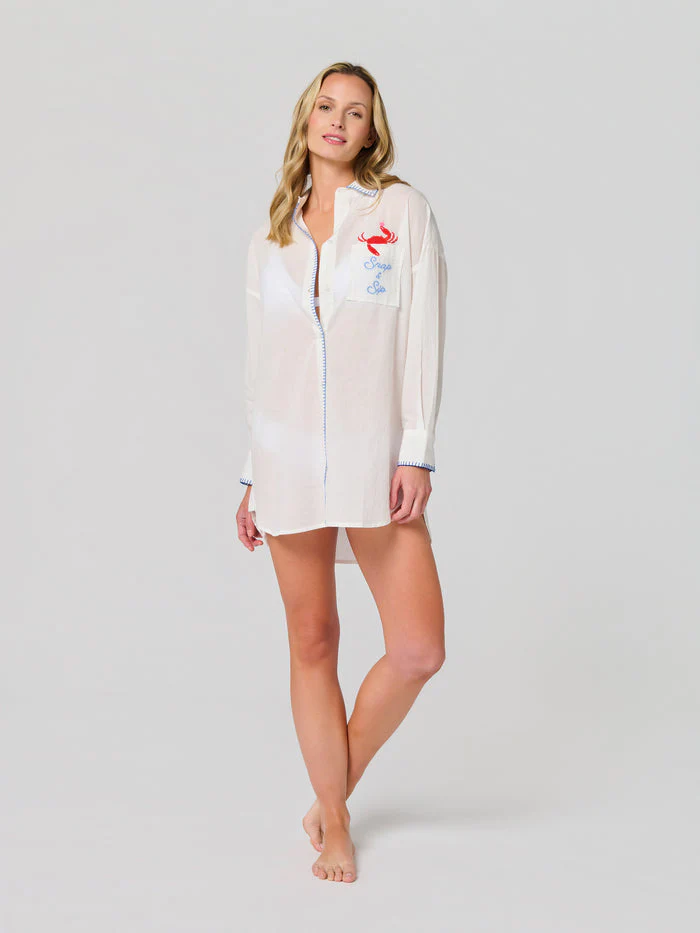 Katie "Snap & Sip/Catch of the Day" Cover-Up Shirt - Image 8