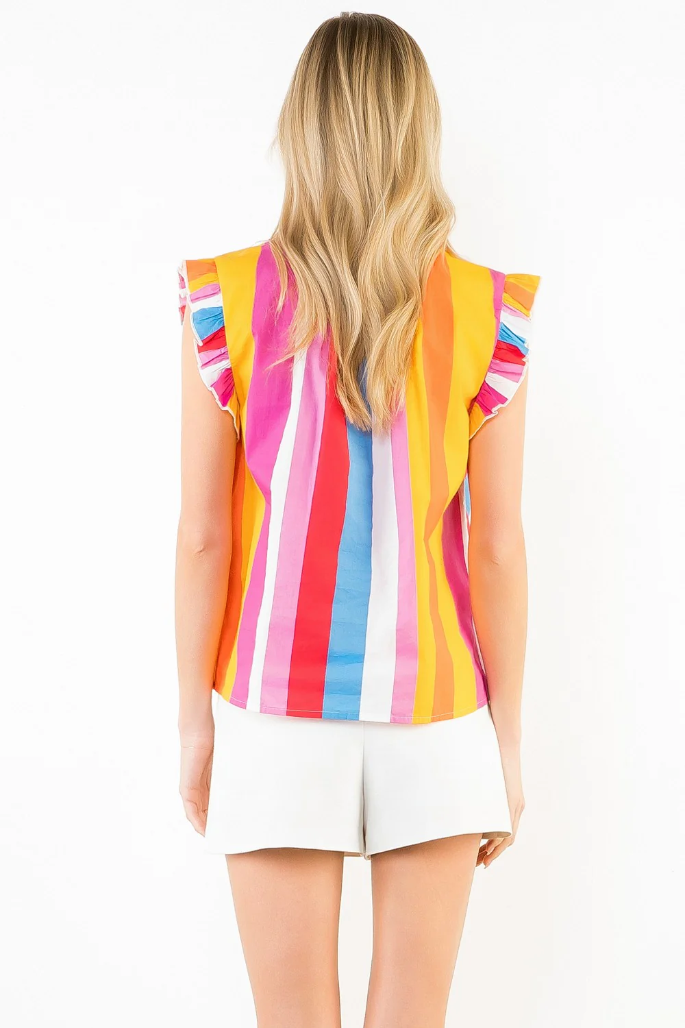 Kayla Short Sleeve Colorblocked Top - Image 3