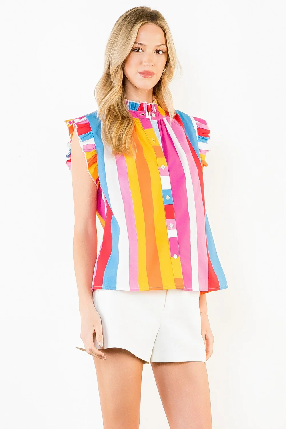 Kayla Short Sleeve Colorblocked Top - Image 6