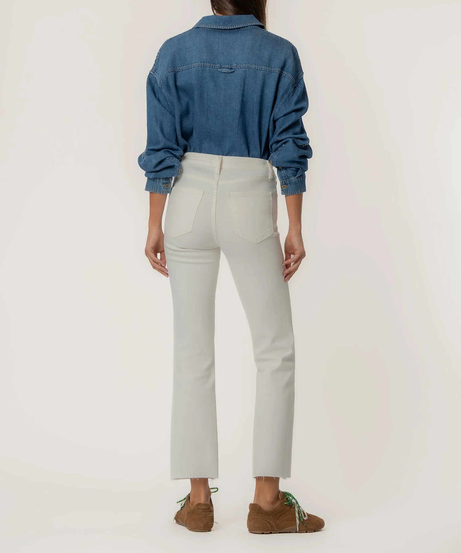 Kelsey High Rise Ankle Flare With Raw Hem - Image 4