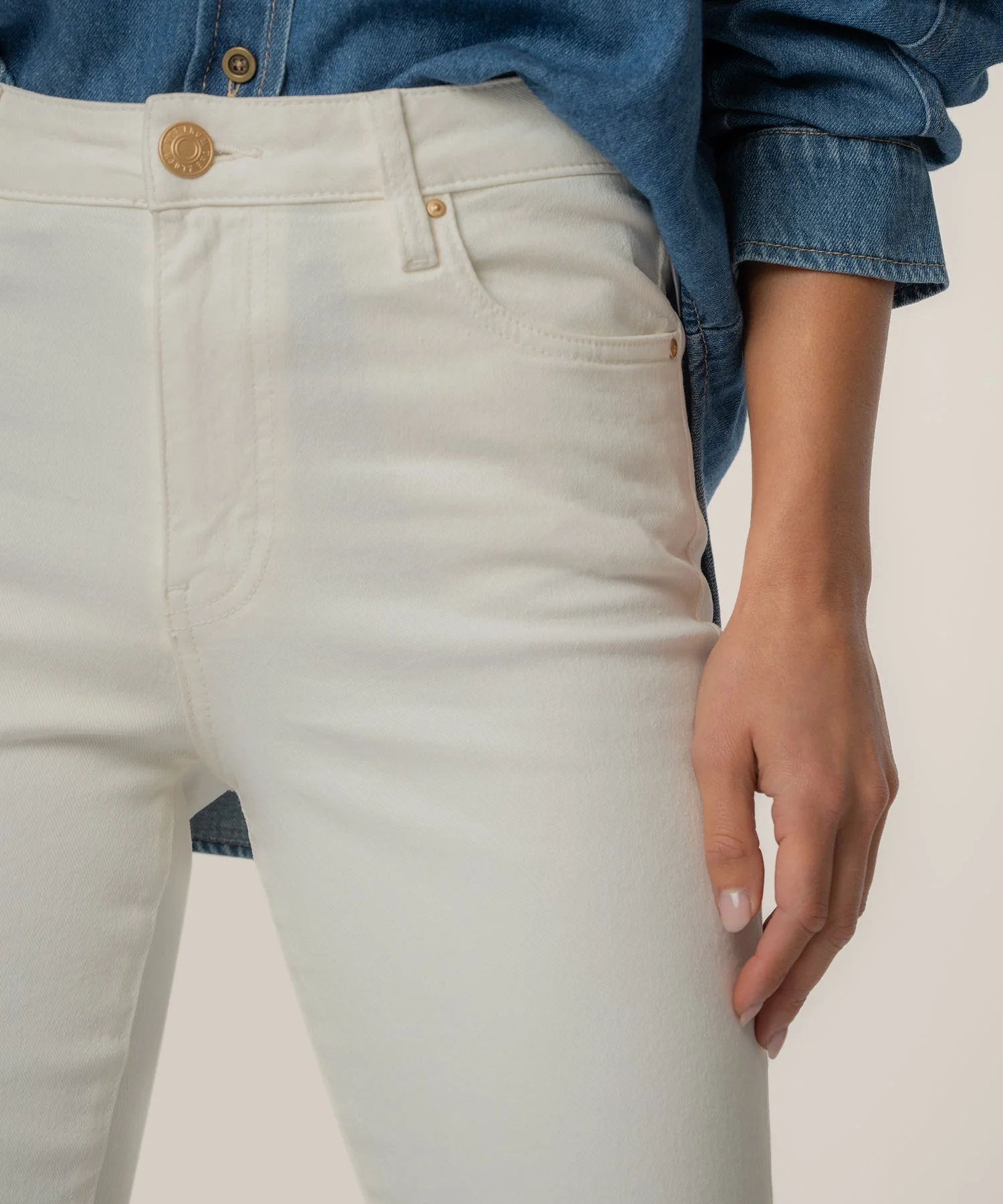 Kelsey High Rise Ankle Flare With Raw Hem - Image 5