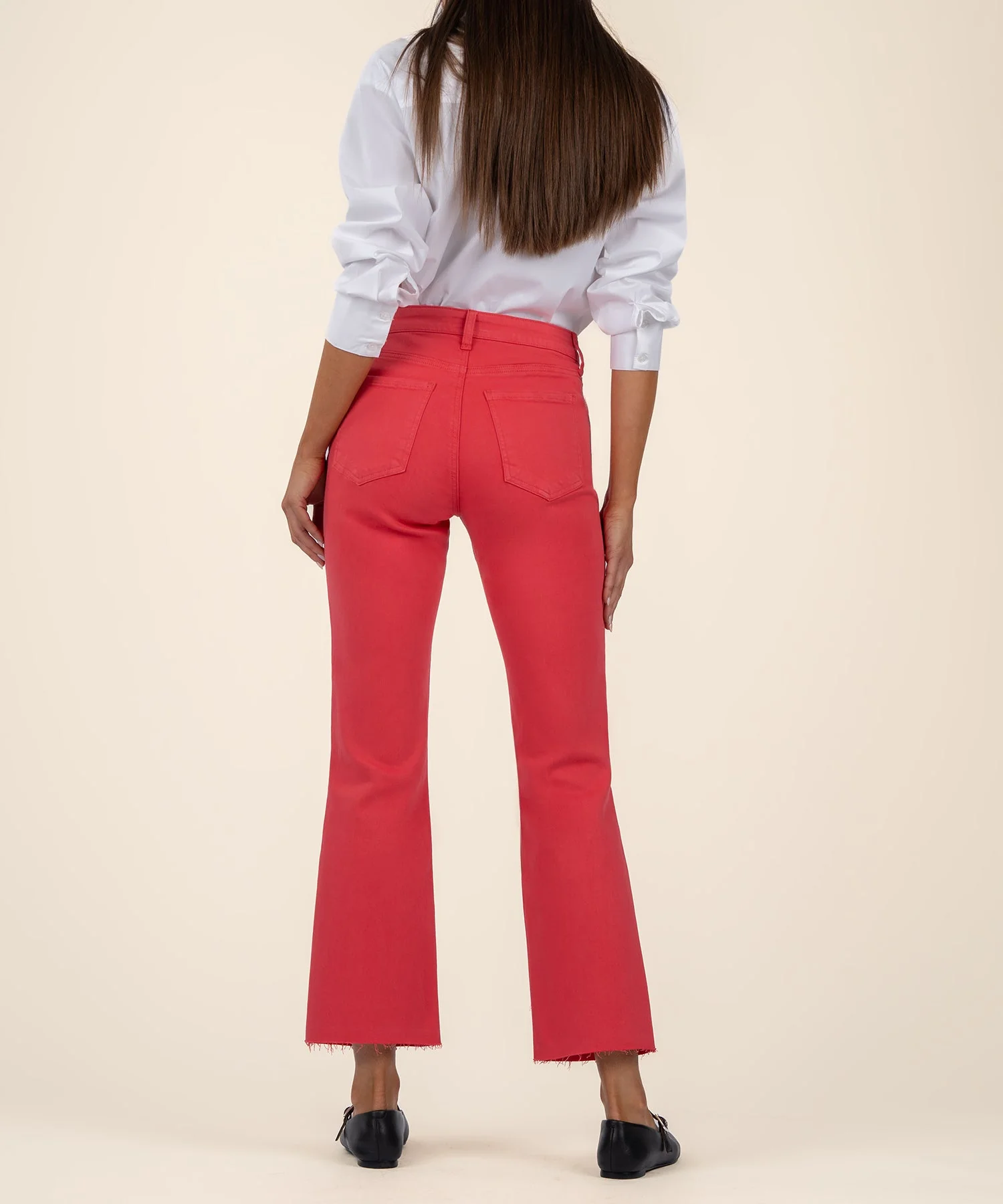 Kelsey High Rise Fab Ab Ankle Flare with Raw Hem - Image 12