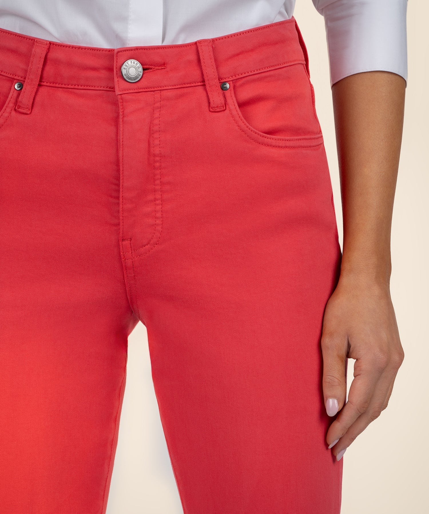 Kelsey High Rise Fab Ab Ankle Flare with Raw Hem - Image 13