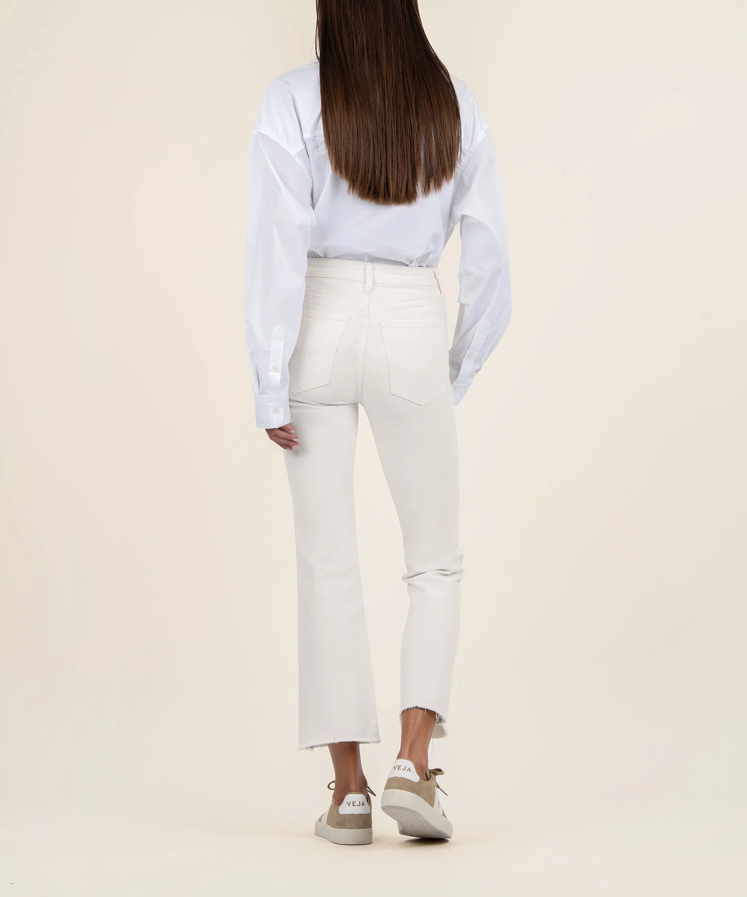 Kelsey Raw Hem High Waist Ankle Flare Jeans - Image 19