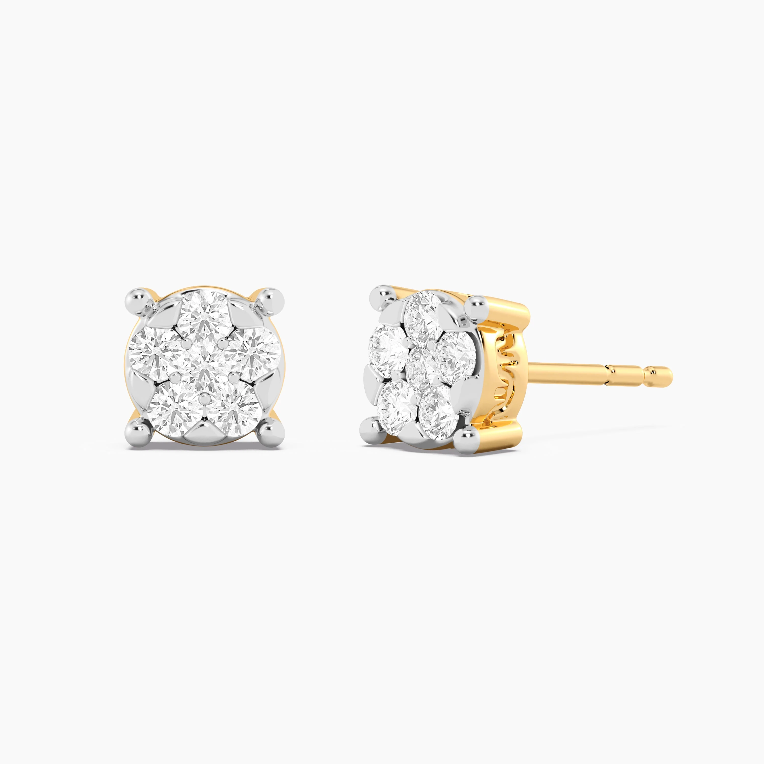 Lab-Grown Large Signature Four Prong Stud Earrings