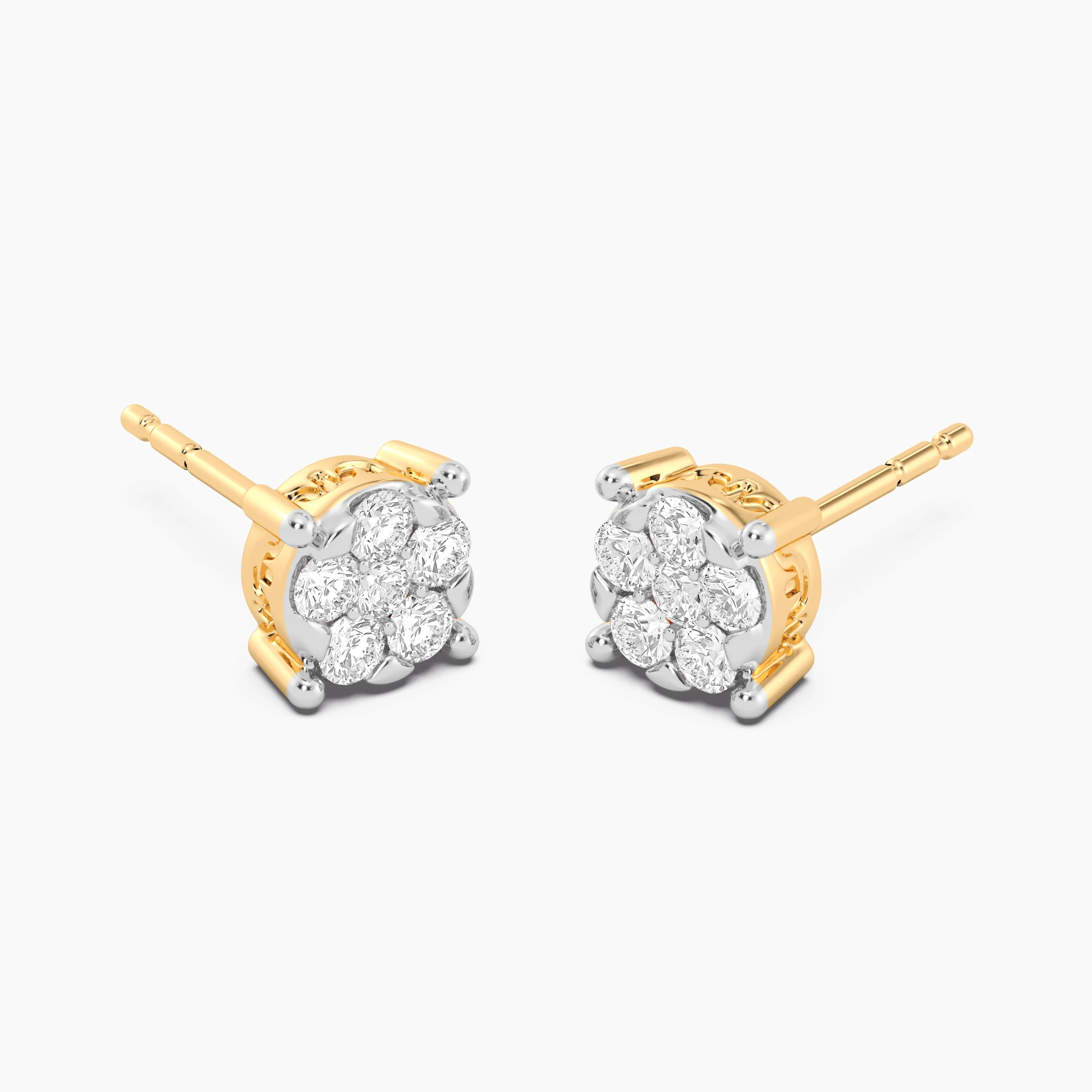 Lab-Grown Large Signature Four Prong Stud Earrings - Image 2