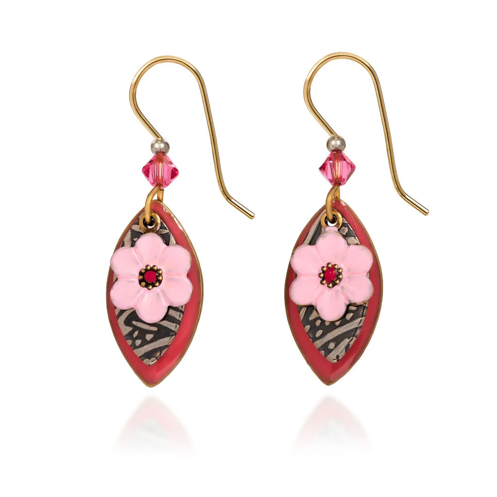 Layered Footballs and Flower Earrings