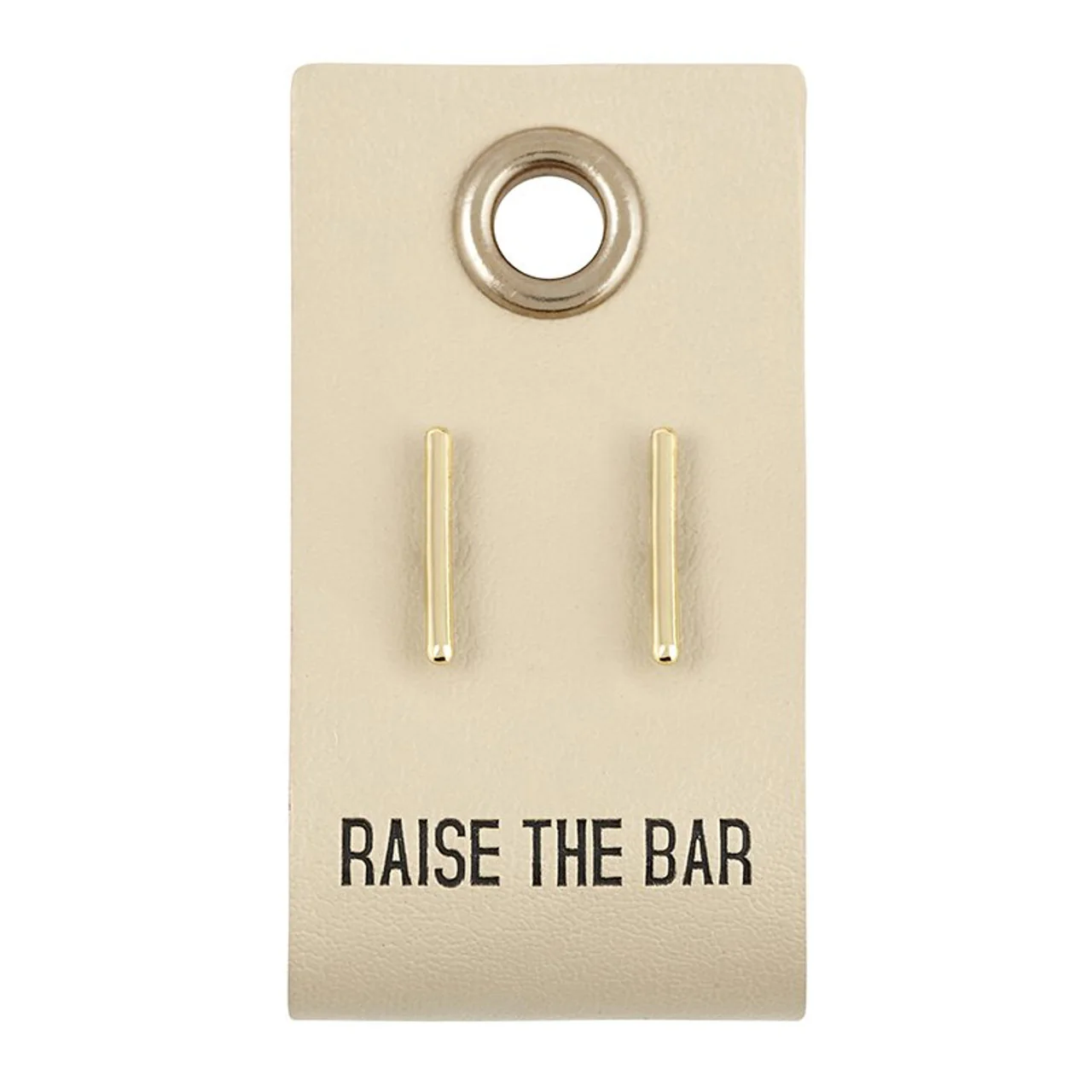 Leather Stud Tag Earrings - Image 12