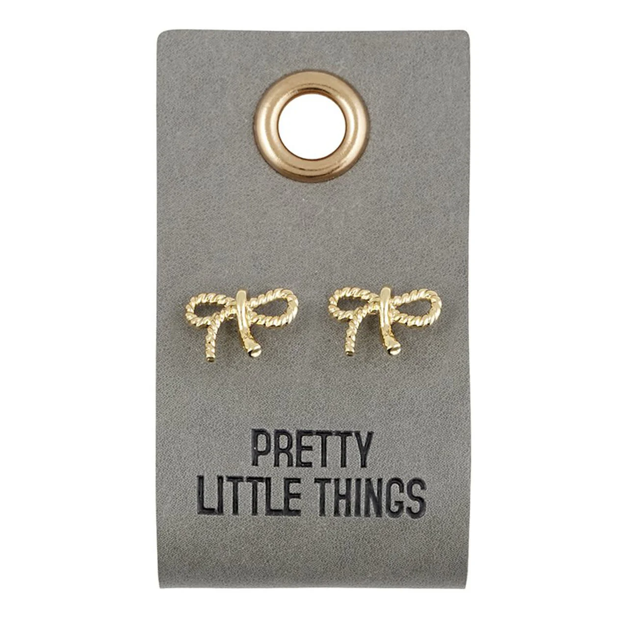 Leather Stud Tag Earrings - Image 5