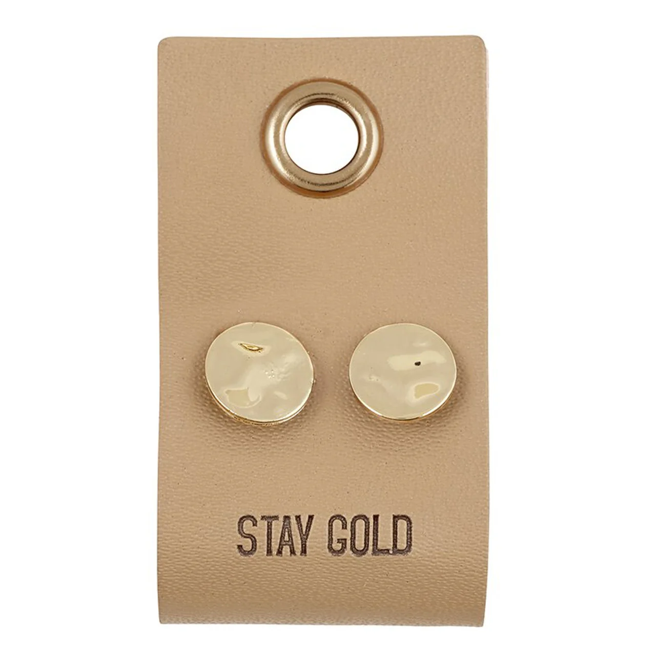 Leather Stud Tag Earrings - Image 8