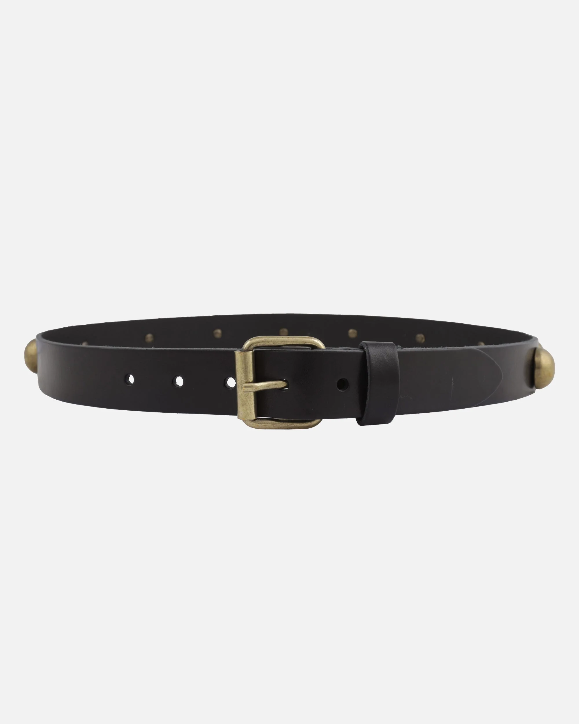 Leather Studded Statement Belt with Large Circle Studs - Image 4