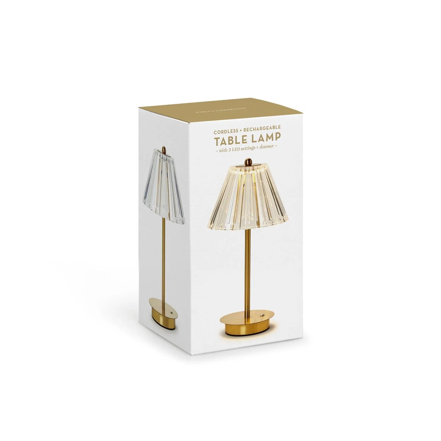 LED Cordless Table Lamp with Acrylic Shade in Gift Box - Image 3