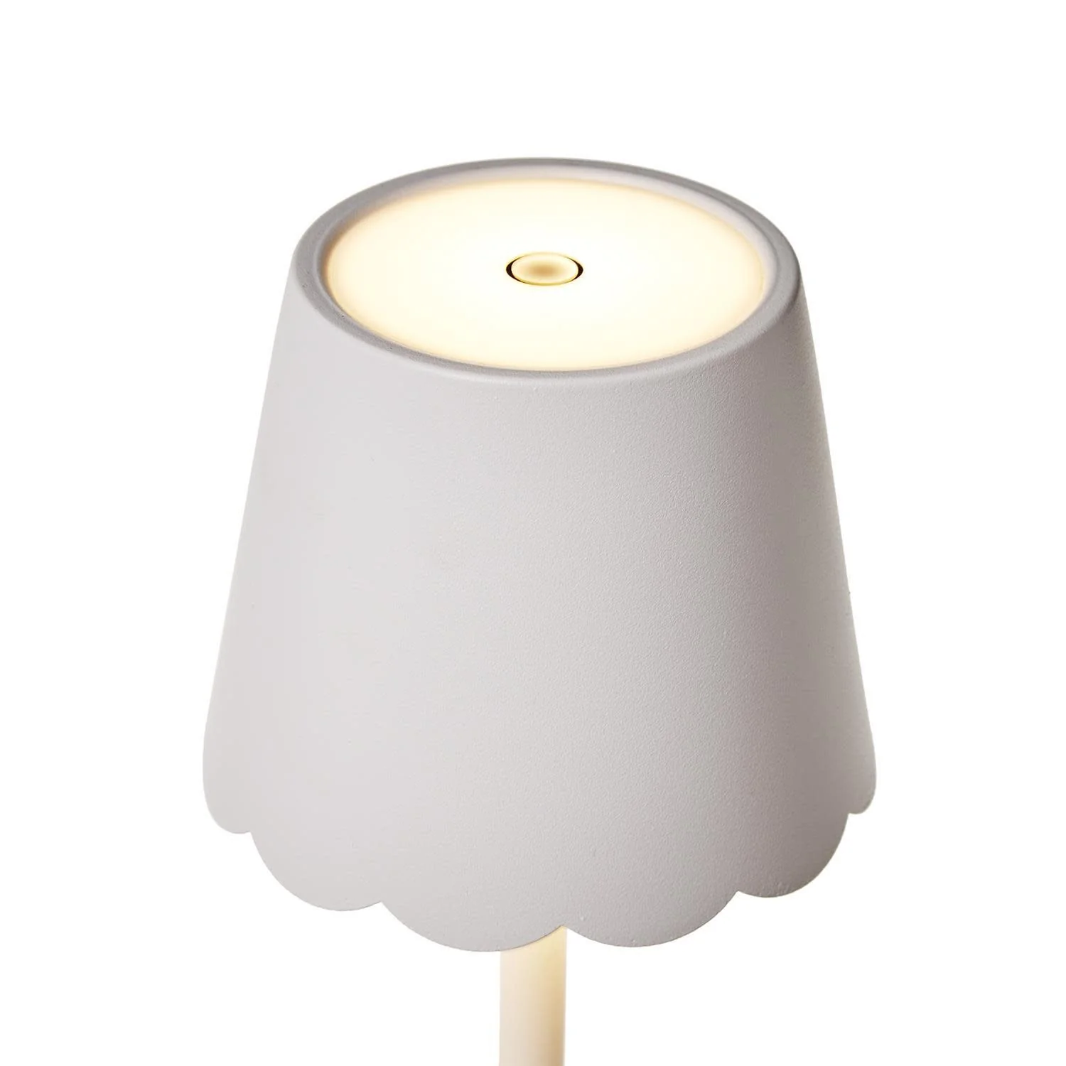 LED Cordless Table Lamp with Scalloped Edge Shade in Gift Box - Image 4