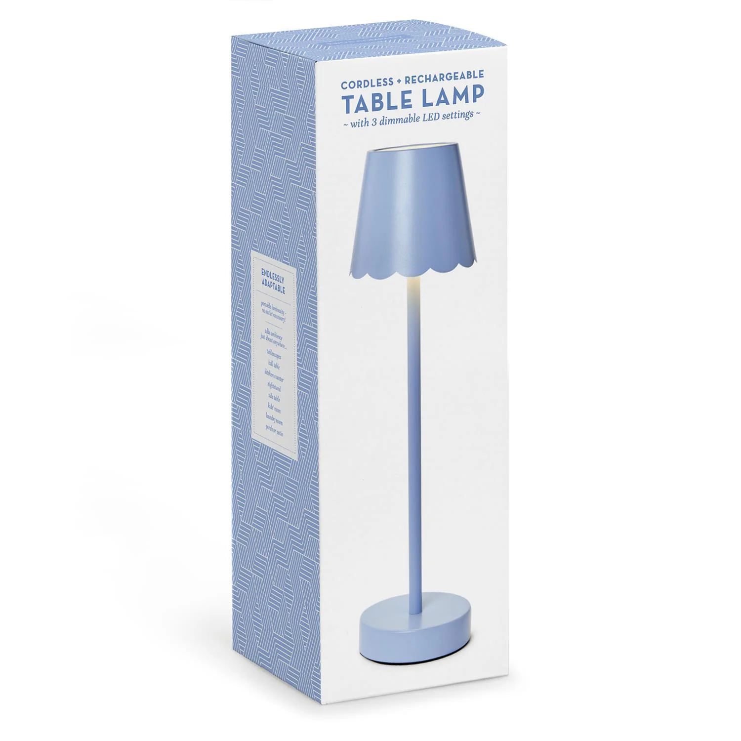 LED Cordless Table Lamp with Scalloped Edge Shade in Gift Box - Image 9