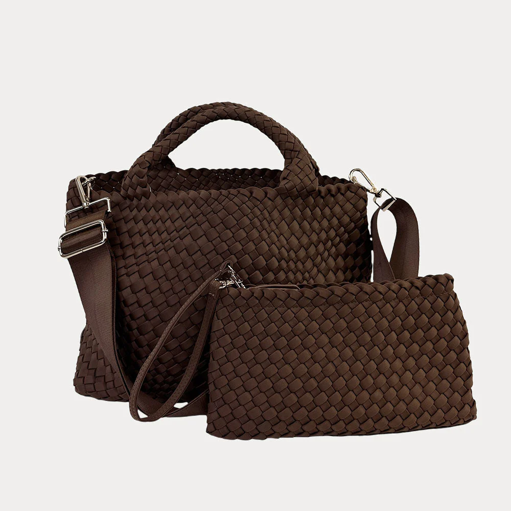 Lily Woven Neoprene Tote With Pouch - Image 11