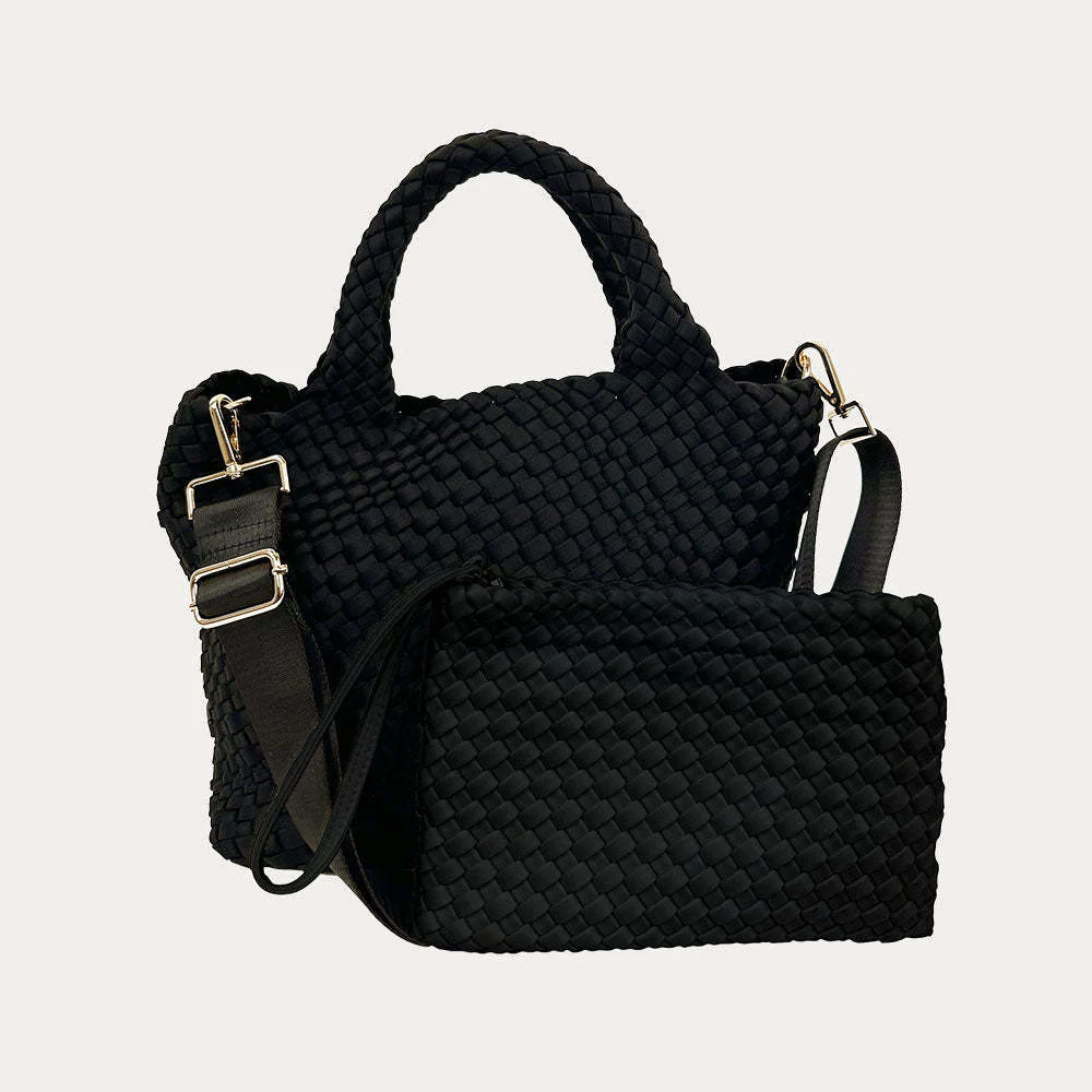 Lily Woven Neoprene Tote With Pouch - Image 7