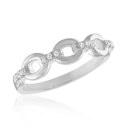 Linked CZ Loop Stack Ring - Image 5
