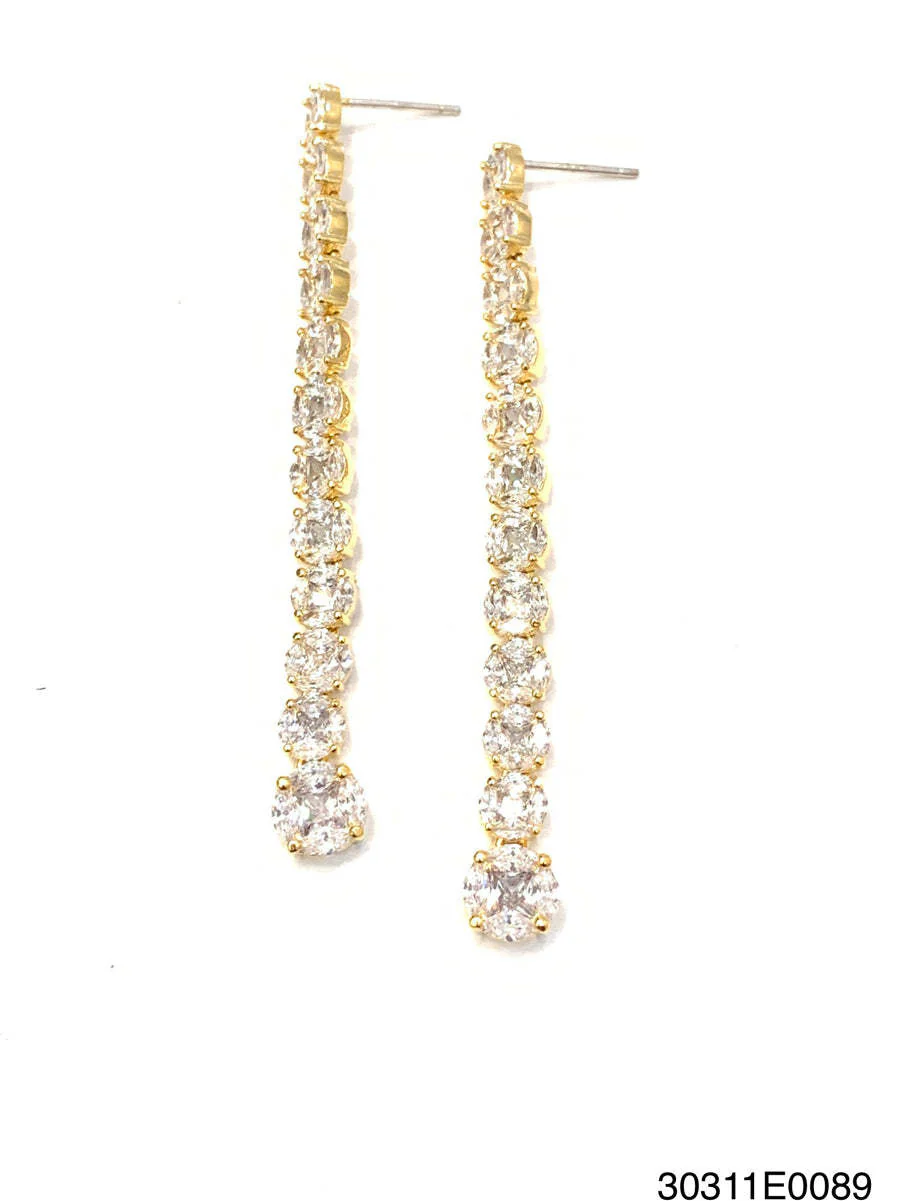 Liv Linear Drop Earrings - Image 2