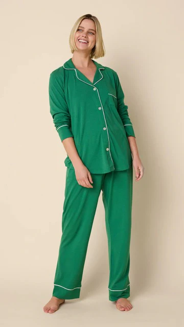 Lucia Classic Pima Knit Long Sleeved Pajama - Image 10