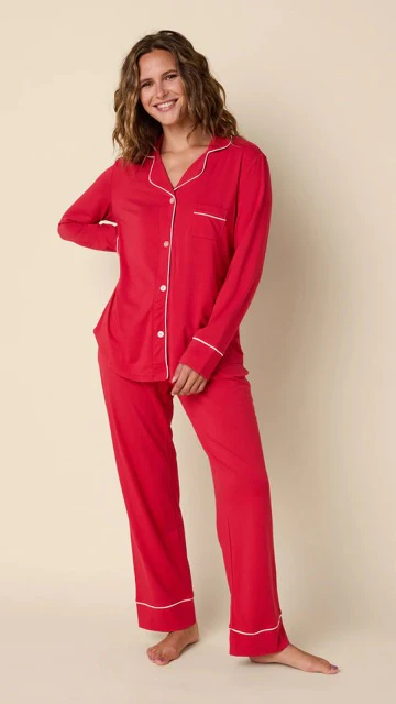 Lucia Classic Pima Knit Long Sleeved Pajama - Image 4