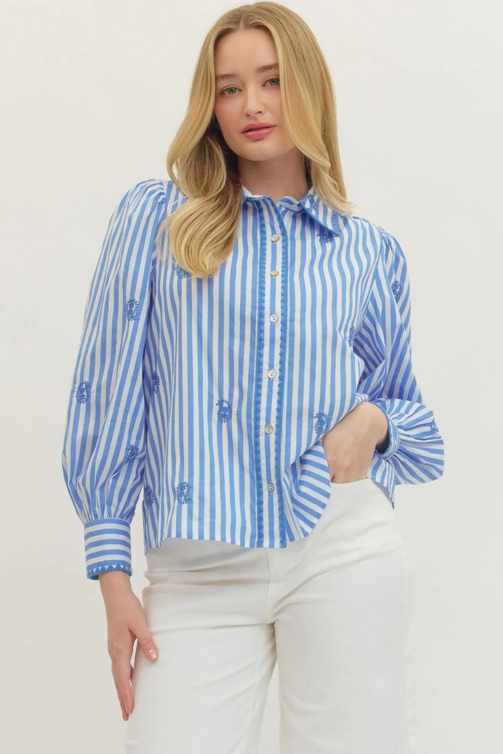 Madeline Striped Long Sleeve Top - Image 3