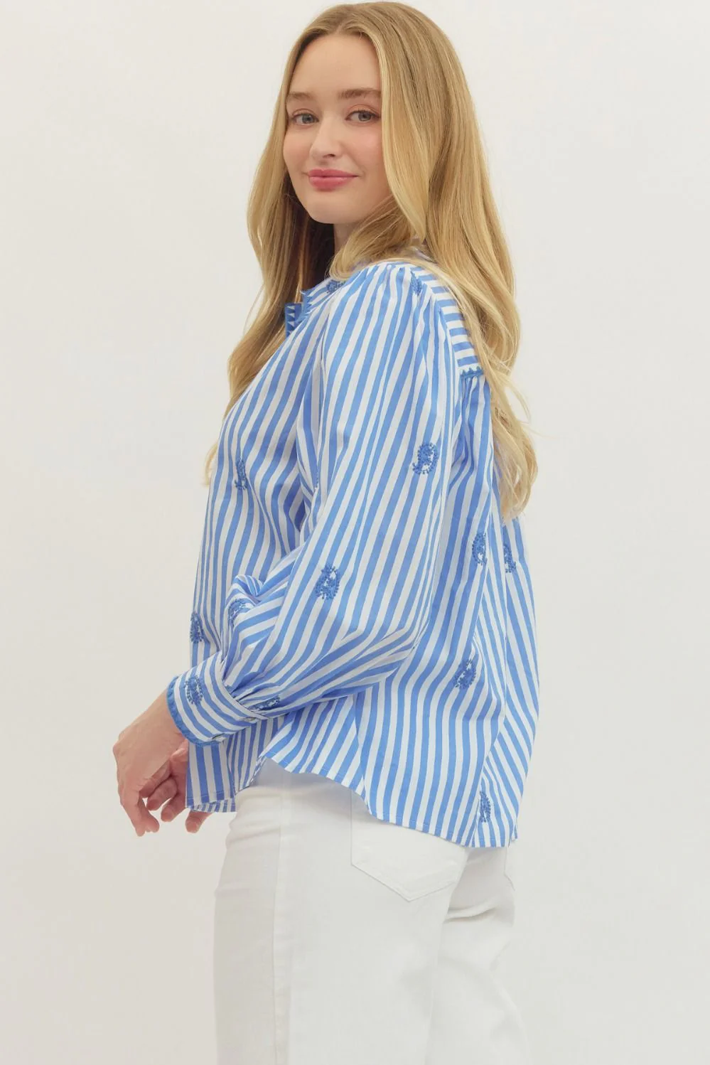 Madeline Striped Long Sleeve Top - Image 4