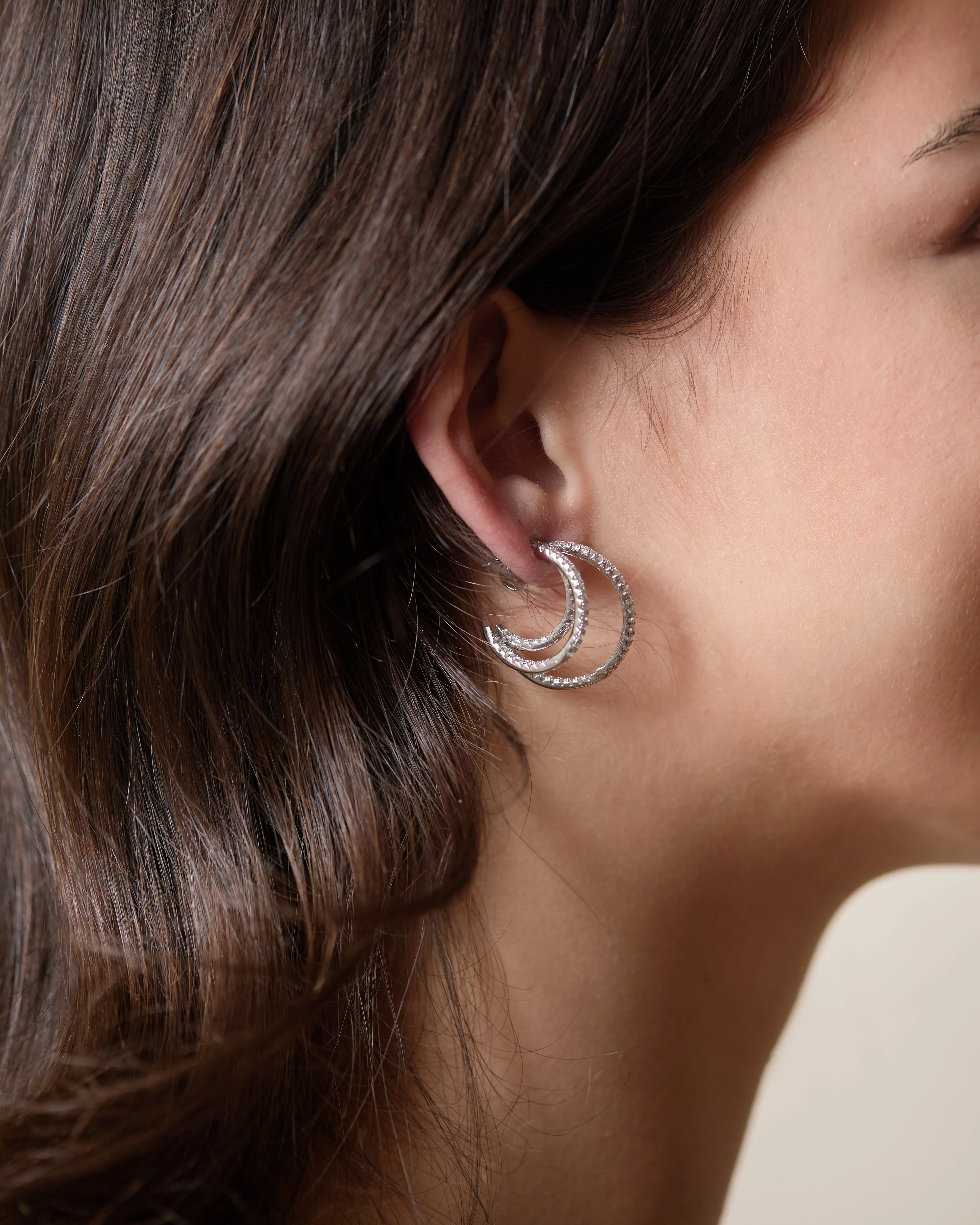 Maeve Triple Hoop Earrings - Image 2
