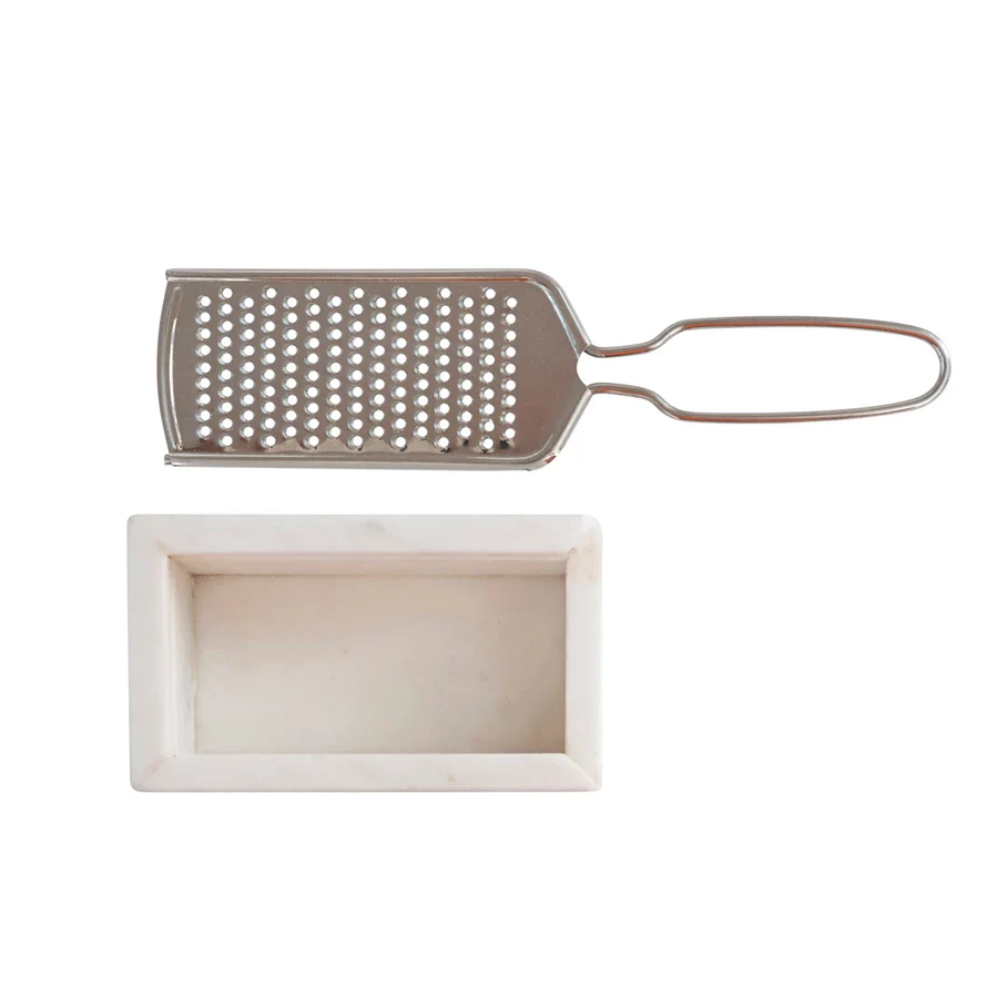 Marble & Stainless Steel Cheese Grater - Image 4