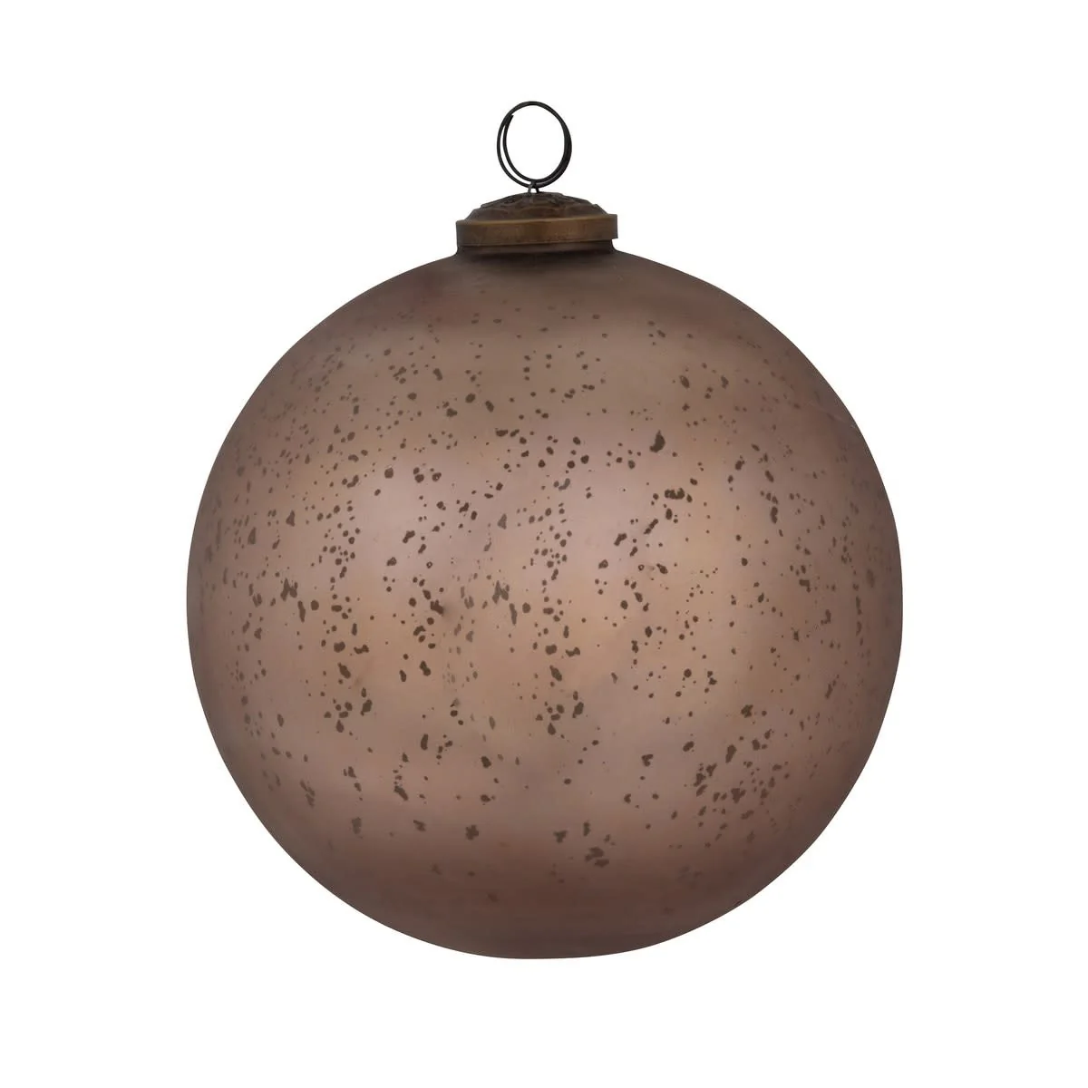 Matte Champagne Glass Ball Ornament