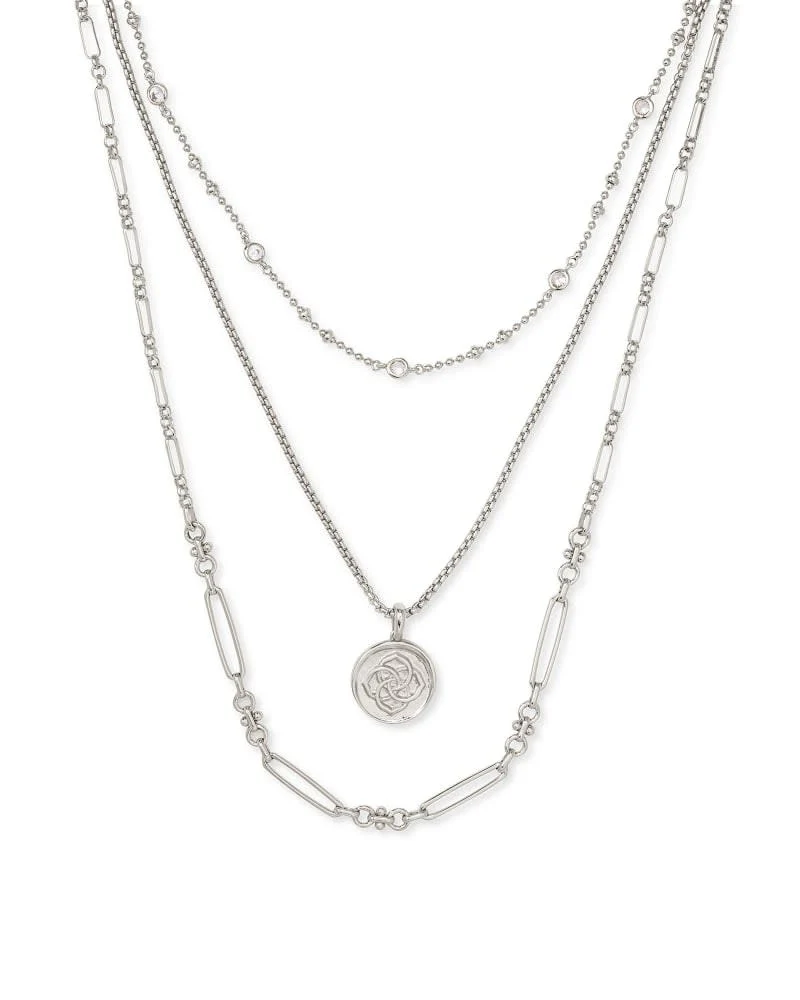 Medallion Coin Triple Strand Necklace - Image 3