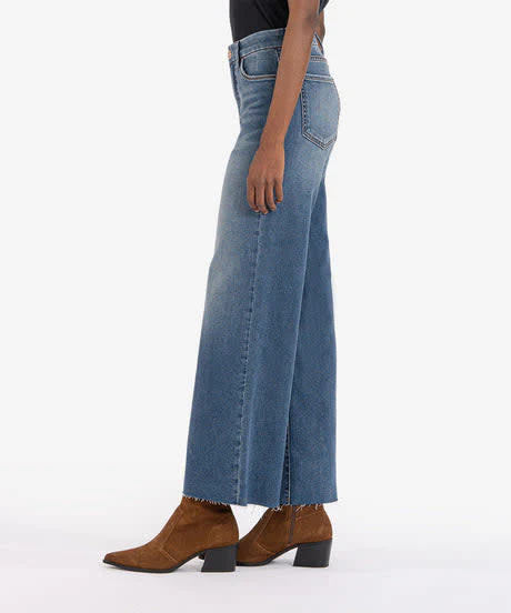 Meg High Rise Fab Ab Wide Leg Raw Hem - Image 2