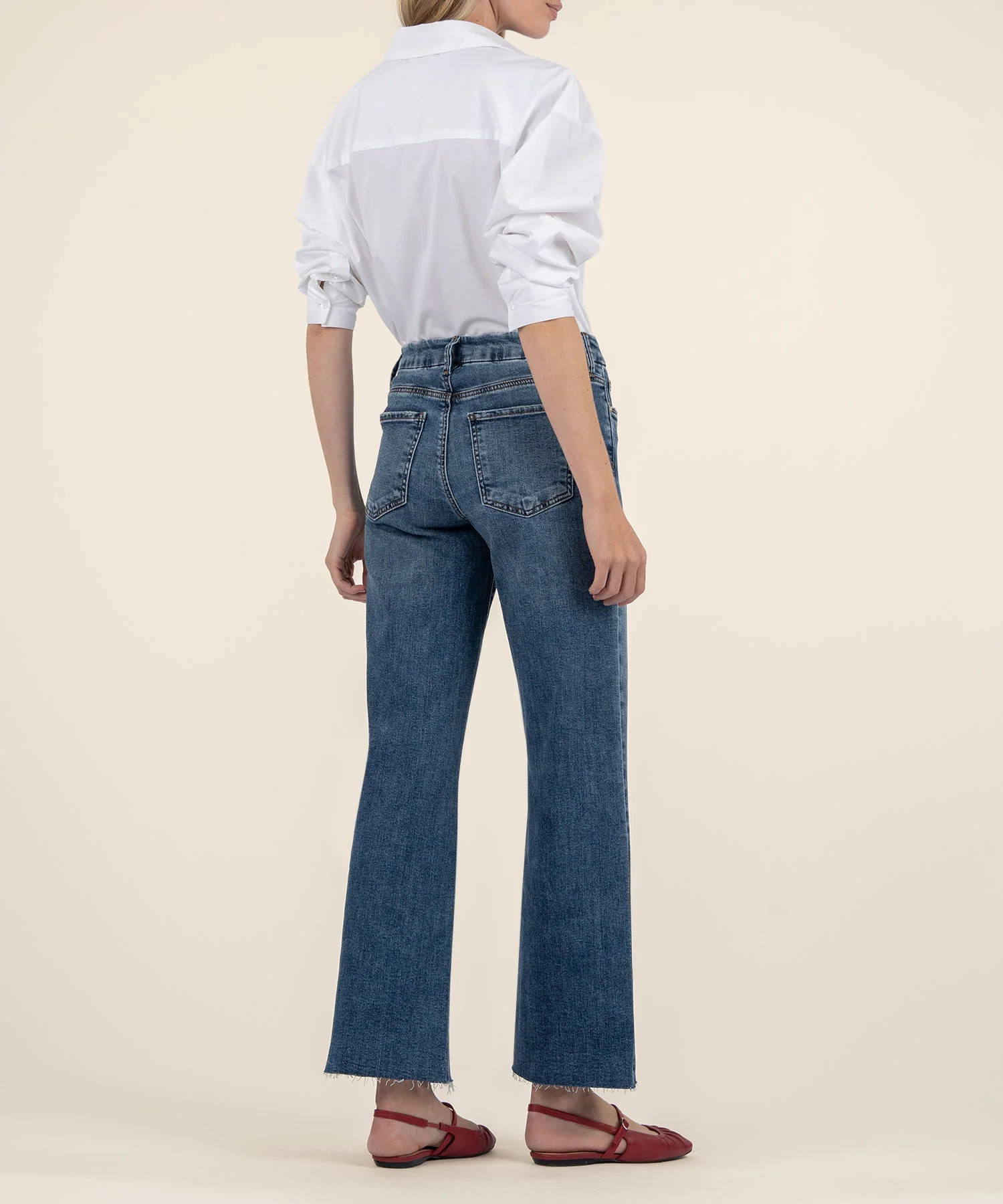 Meg High Rise Fab Ab Wide Leg Raw Hem - Image 13