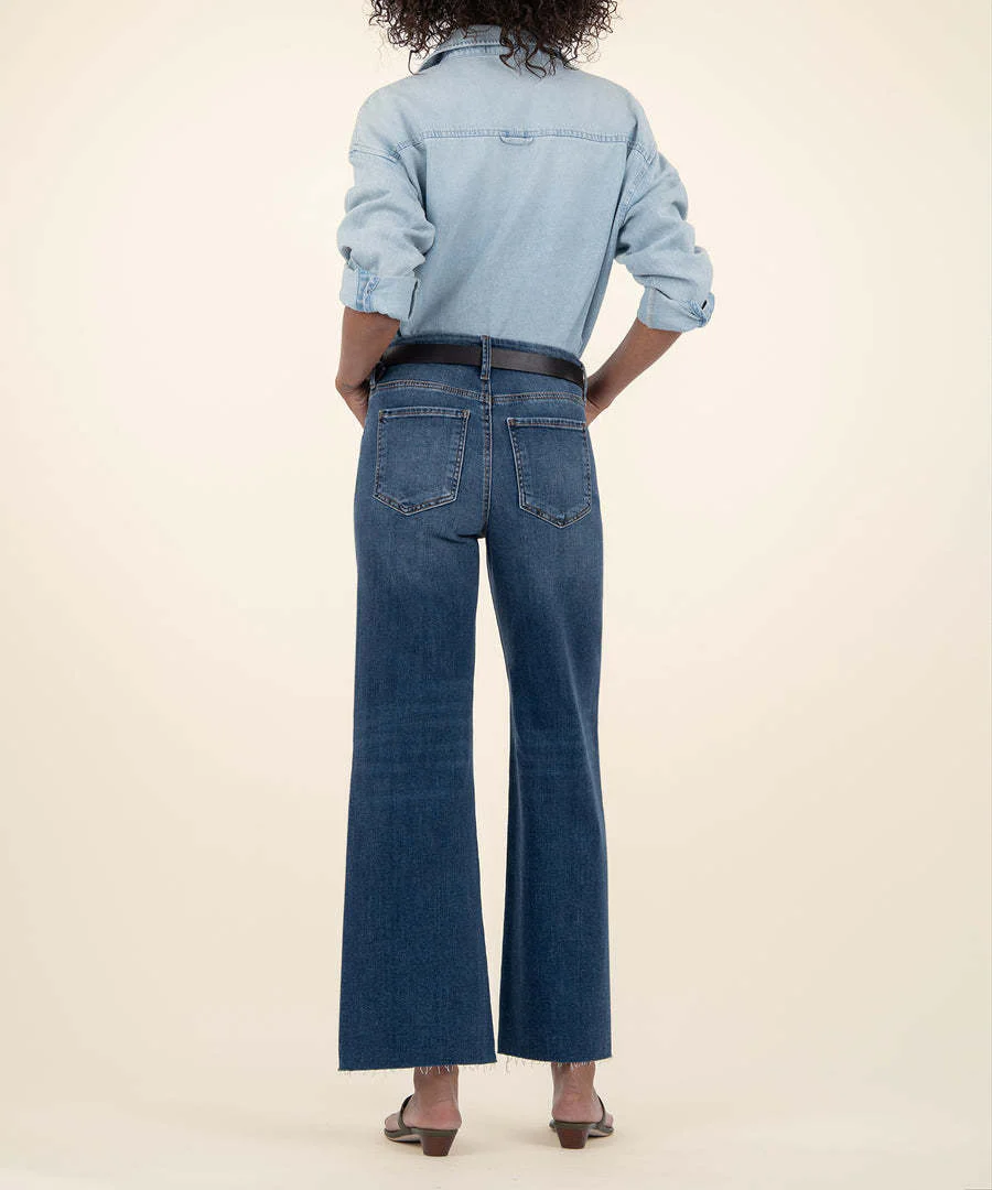 Meg High Rise Fab Ab Wide Leg Raw Hem - Image 3