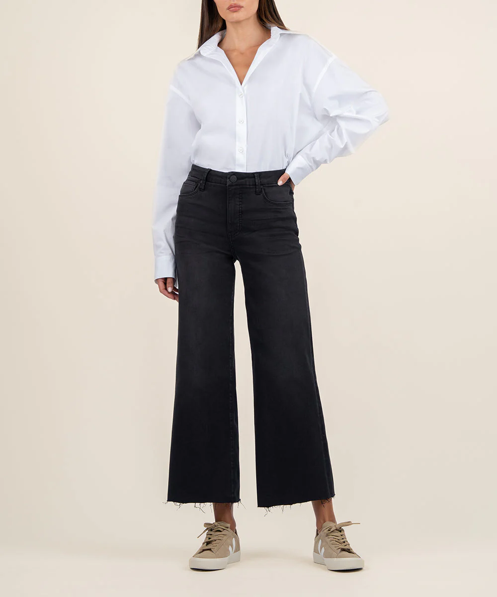 Meg High Rise Fab Ab Wide Leg Raw Hem - Image 12