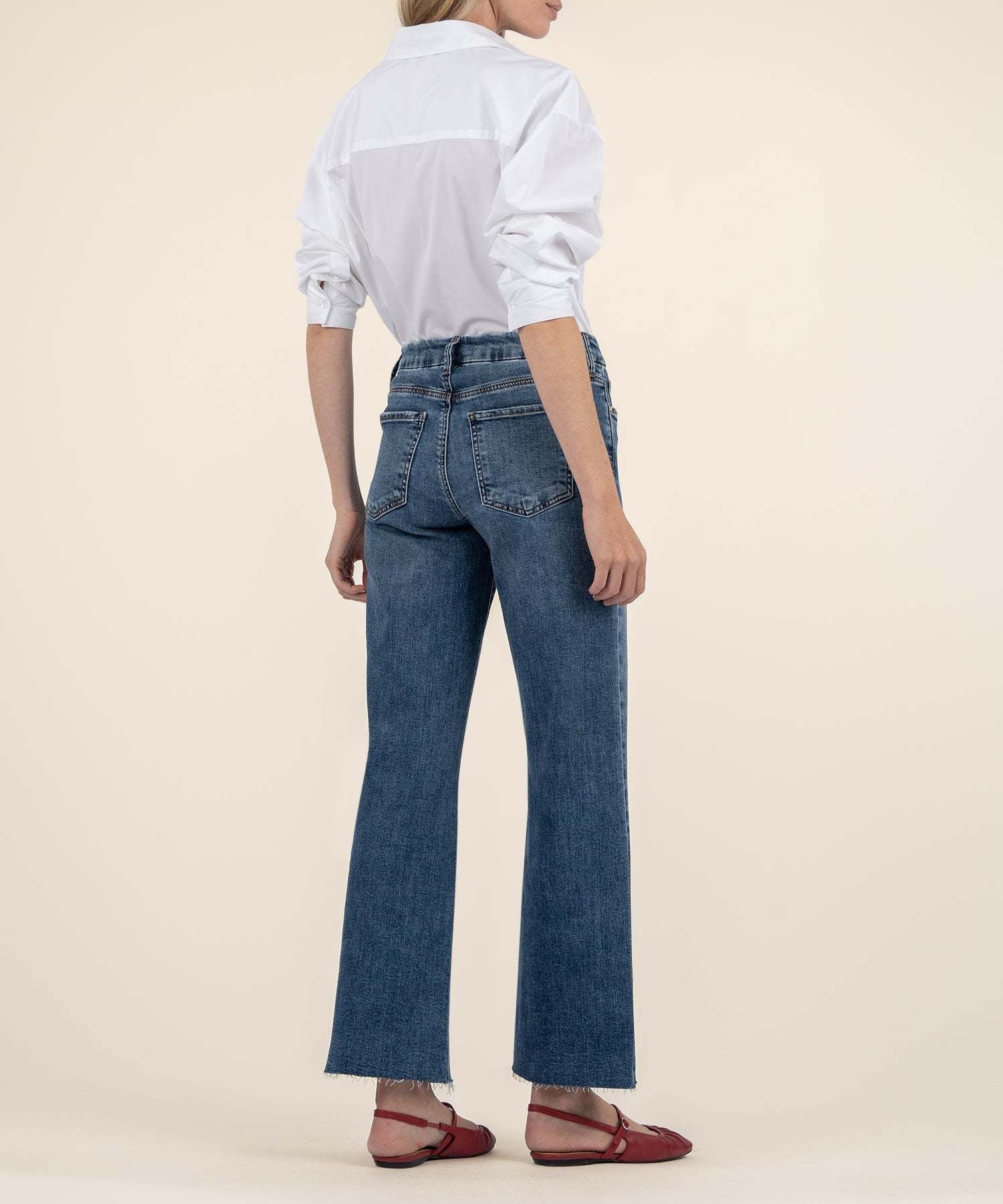 Meg High Rise Fab Ab Wide Leg Raw Hem - Image 9