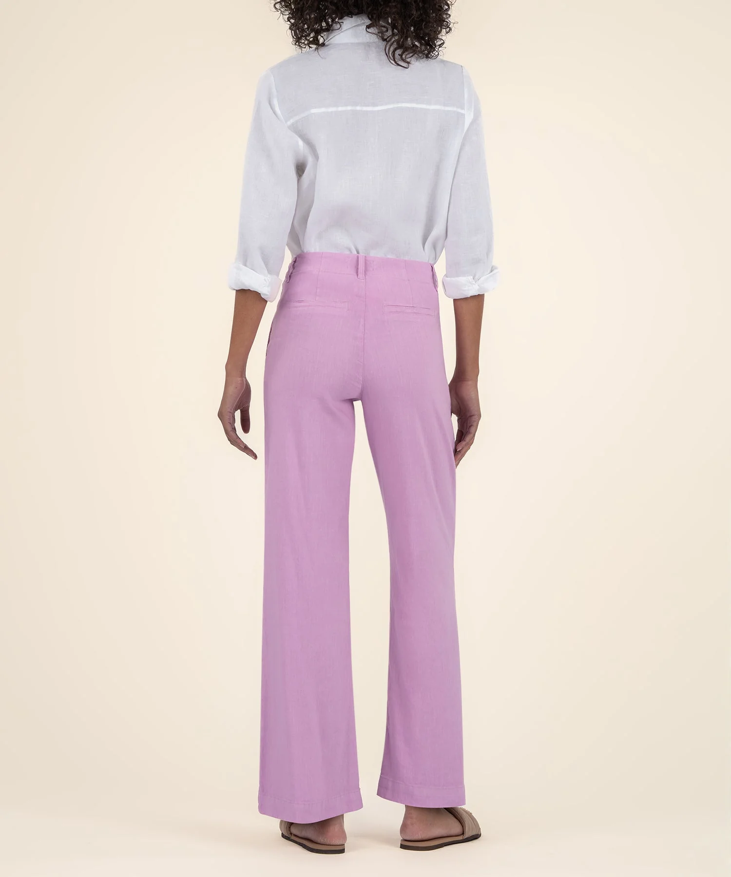 Meg Linen High Rise Wide Leg Pants - Image 3