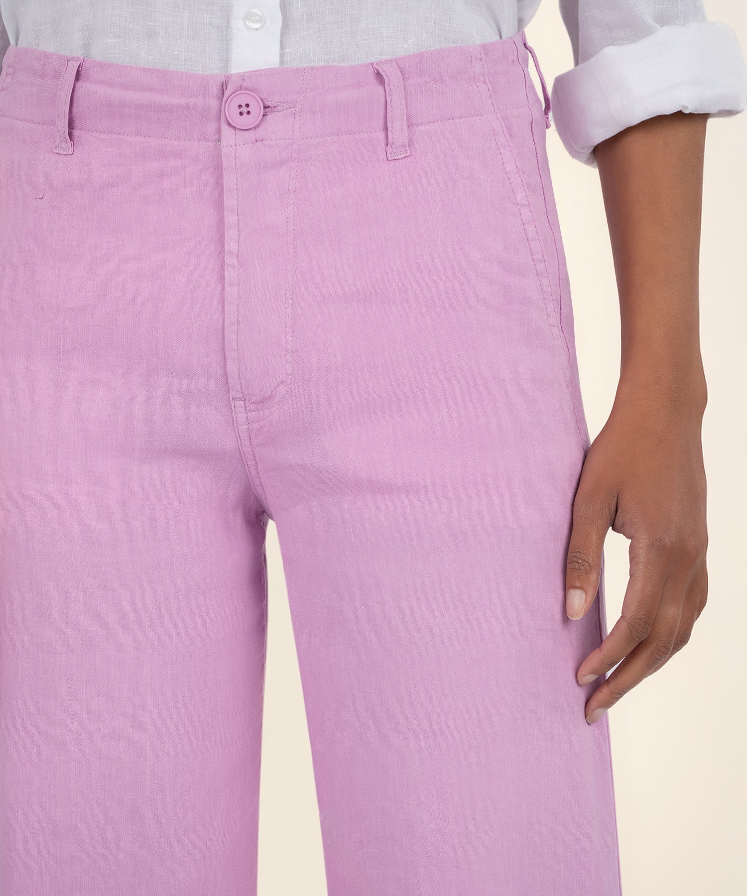 Meg Linen High Rise Wide Leg Pants - Image 4