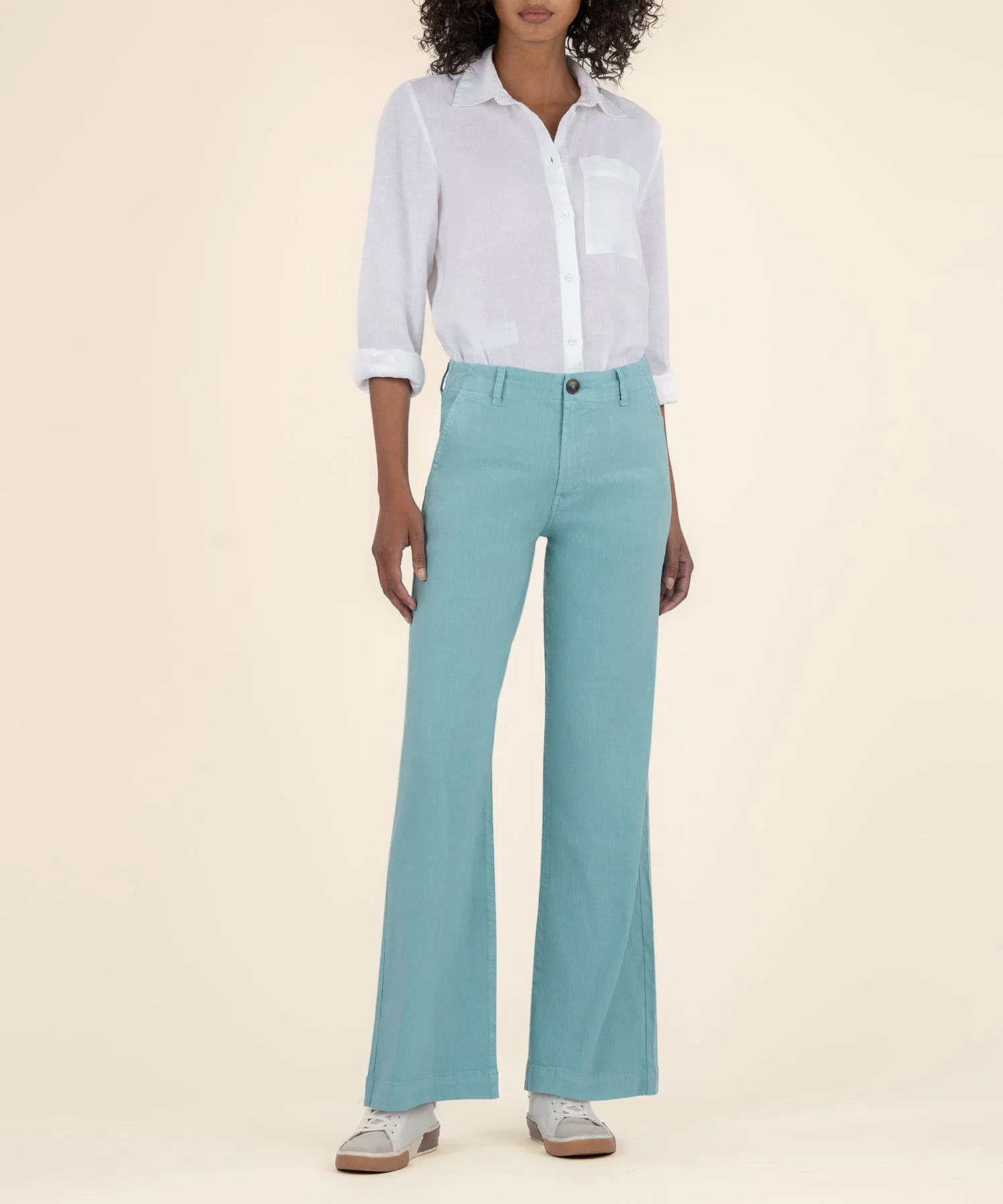 Meg Linen High Rise Wide Leg Pants - Image 9