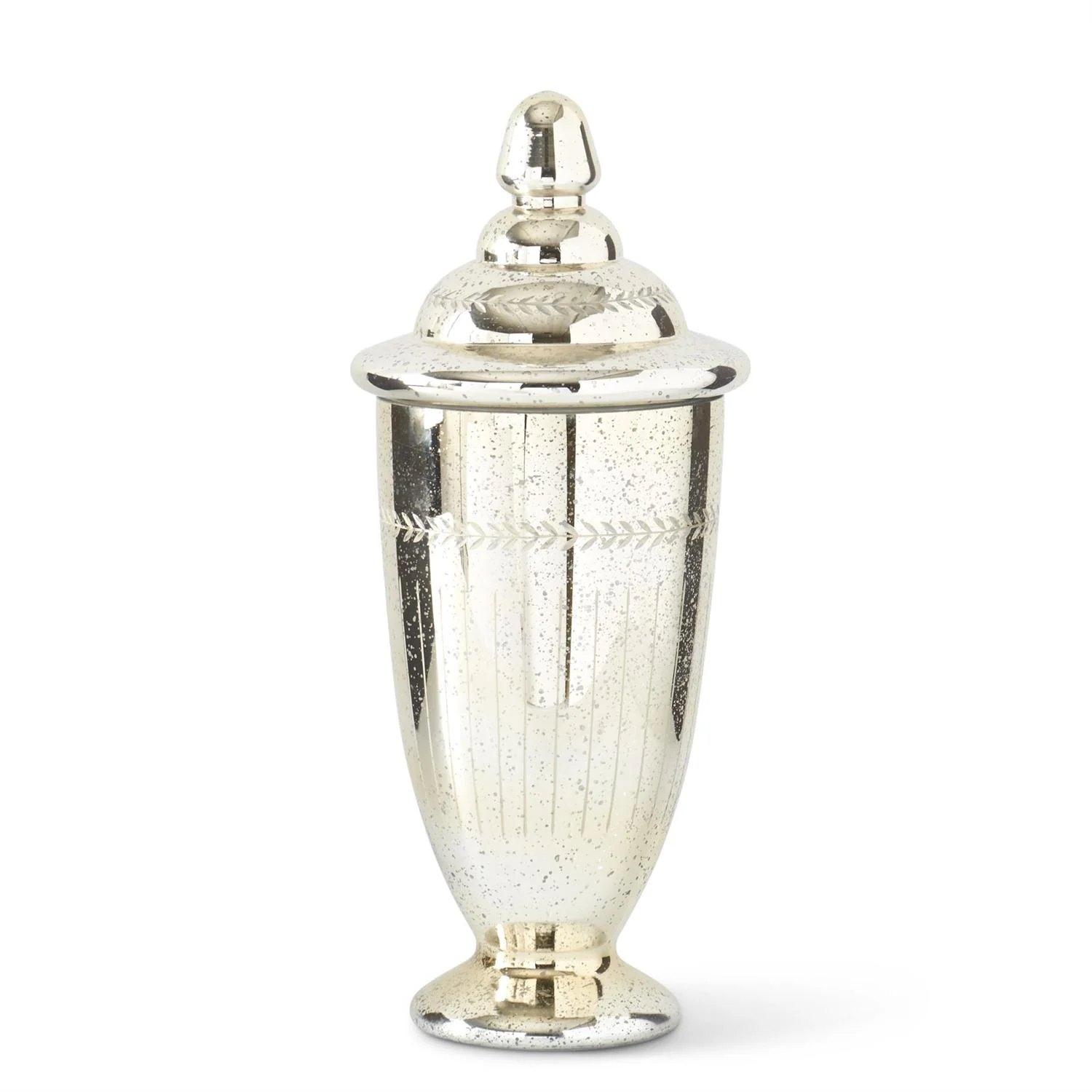 Mercury Glass Jar with Lid - Sold Individually - Image 10