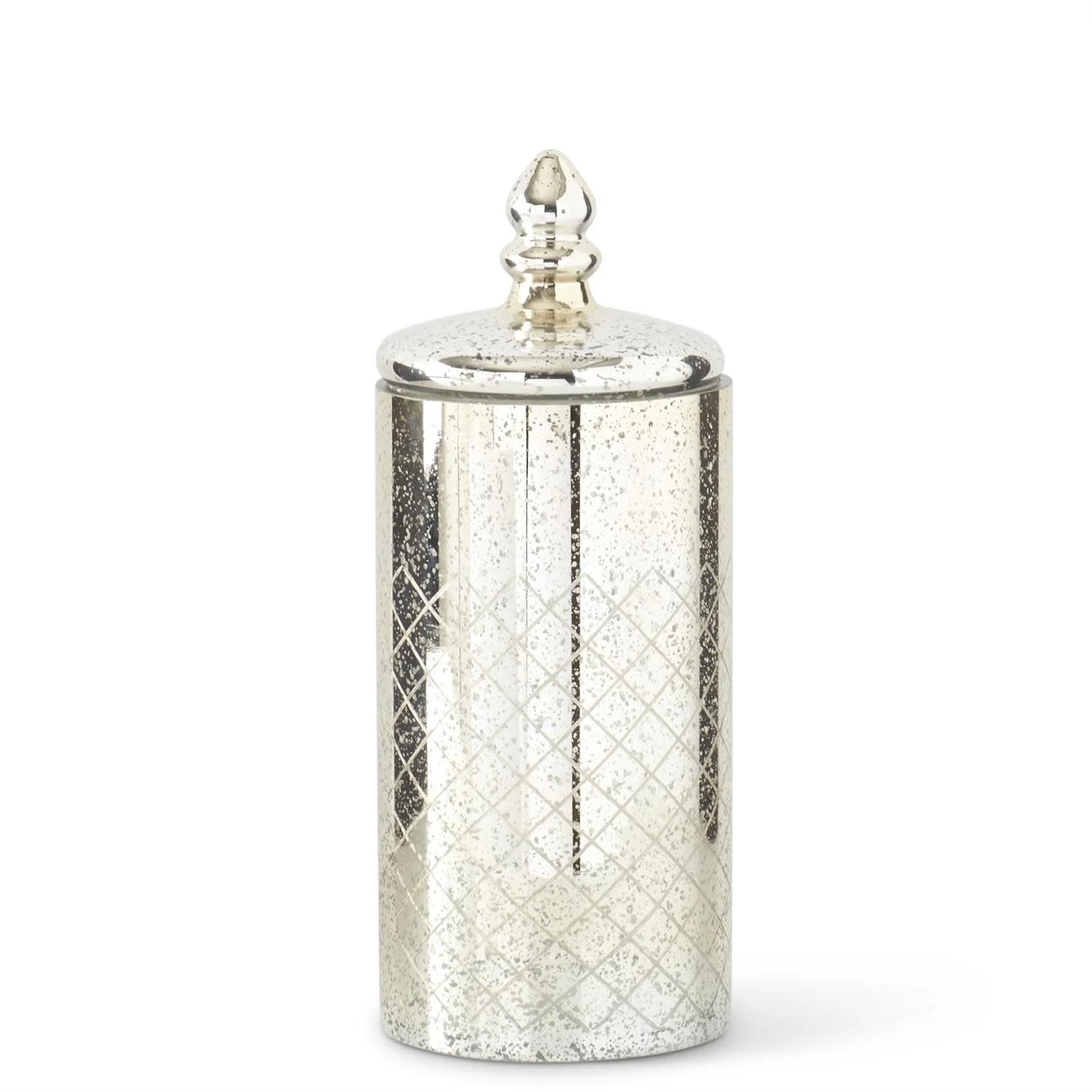 Mercury Glass Jar with Lid - Sold Individually - Image 4
