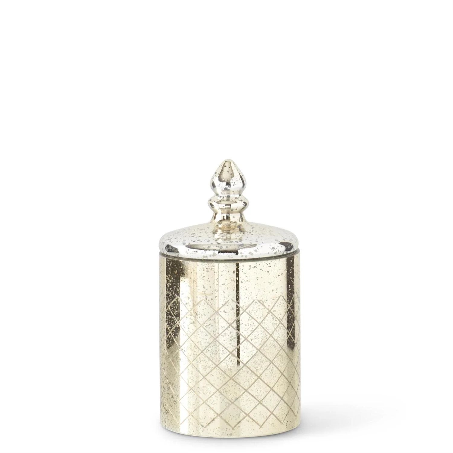 Mercury Glass Jar with Lid - Sold Individually - Image 6