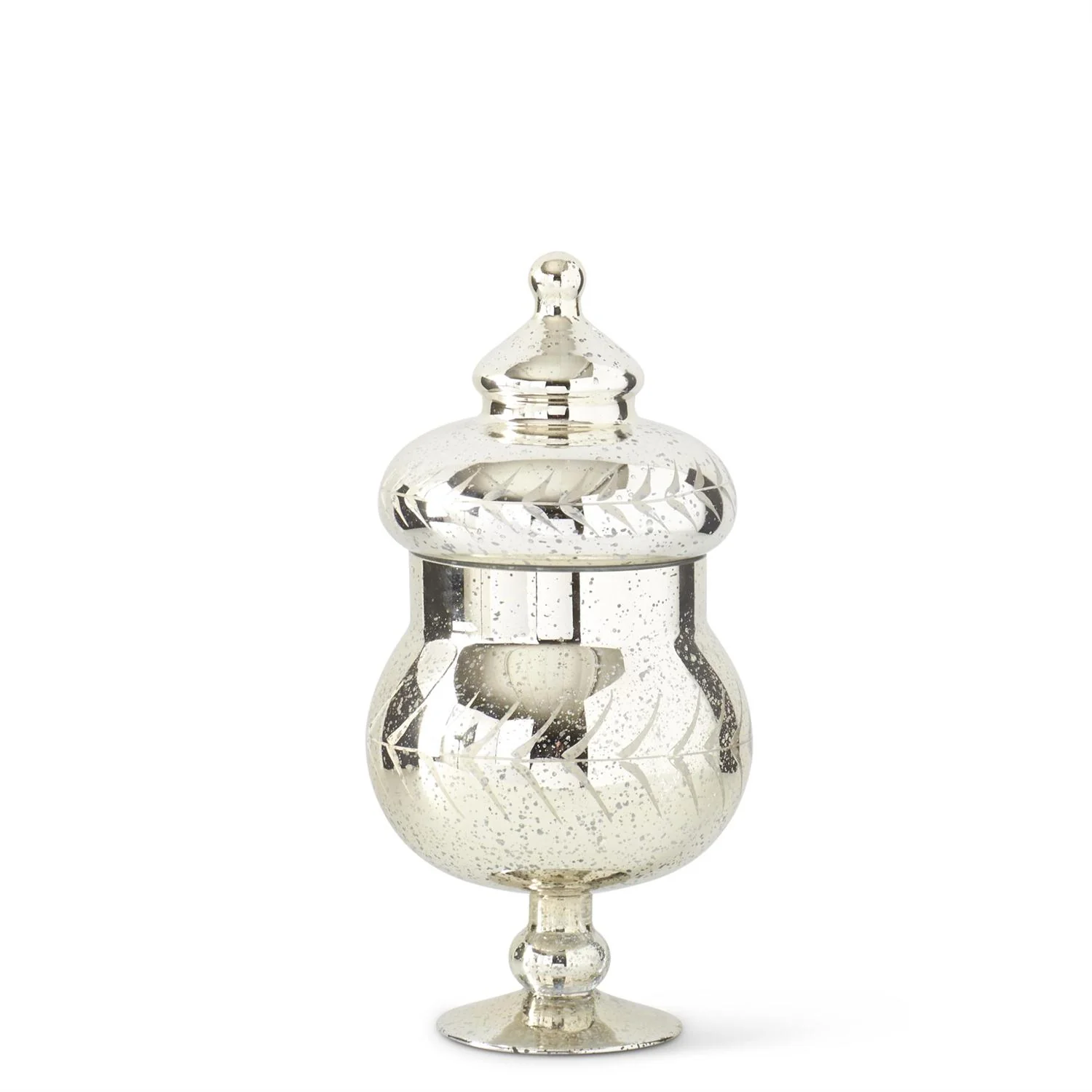 Mercury Glass Jar with Lid - Sold Individually - Image 8